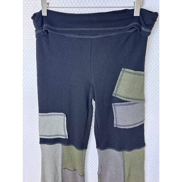 Dolls kill Darker Waves Patchwork Pants Raver goth punk grunge XL Waffle Stretch - Picture 6 of 12